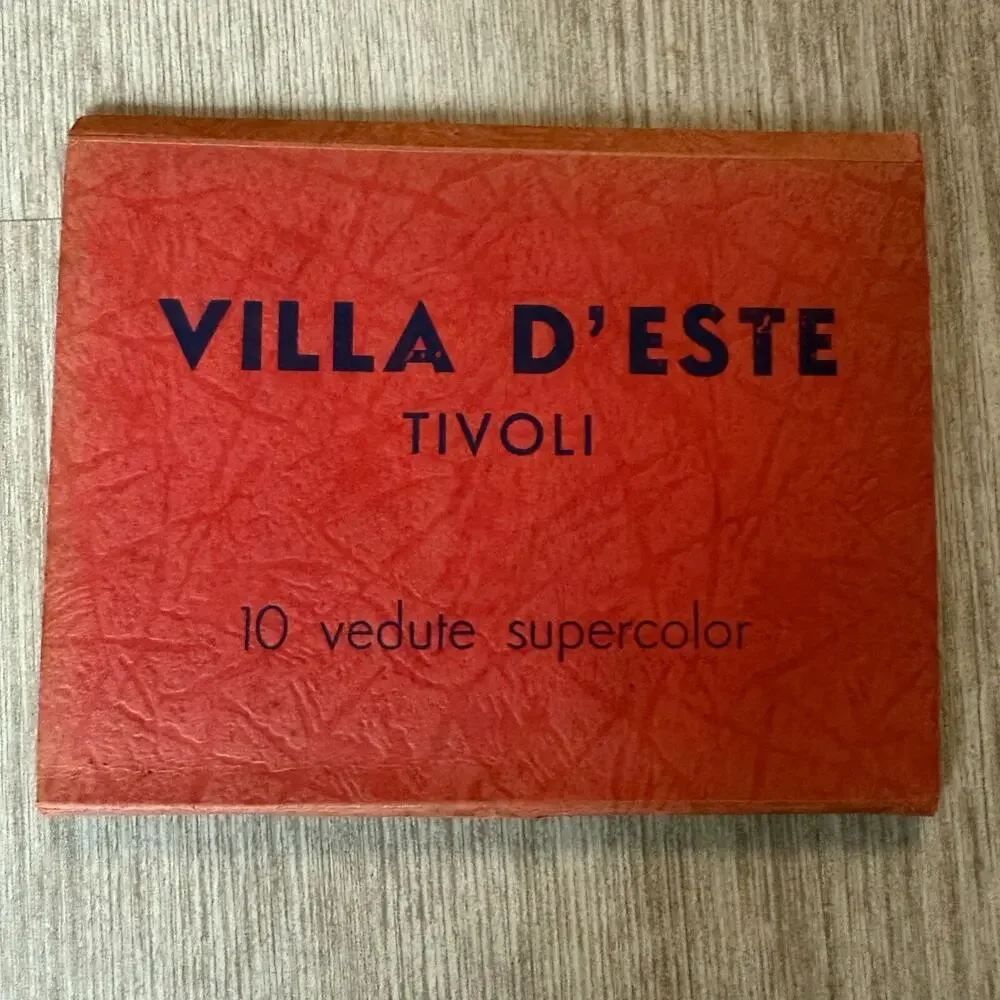 Viintage TIVOLI ITALY POSTCARD BOOK 10 blank cards